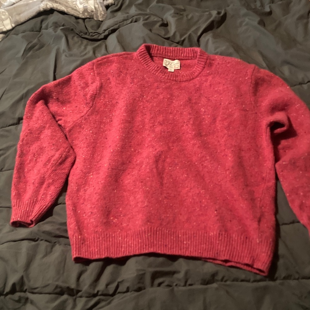 J. Crew Rich Red 100% Wool Sweater
